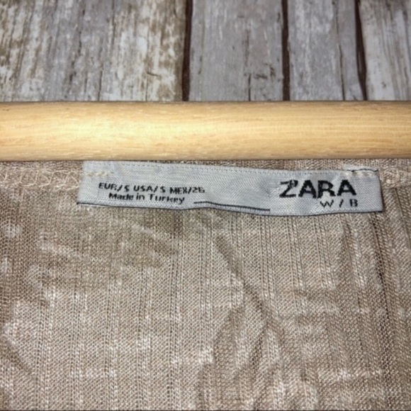 Zara Sheer Palm Leaf Blouse - Picture 4 of 4